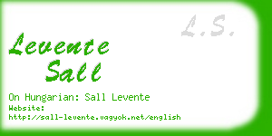 levente sall business card